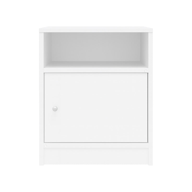 Нощно шкафче Foly с шкаф в бяло 40х40х50см