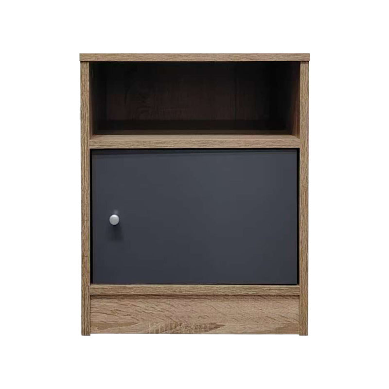 Нощно шкафче FOLY с шкаф в нюанс сонома-антрацит 40x40x50см