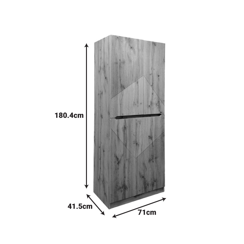 Поставка за обувки-шкаф Kebell в нюанс дъб 71x41.5x180.4см