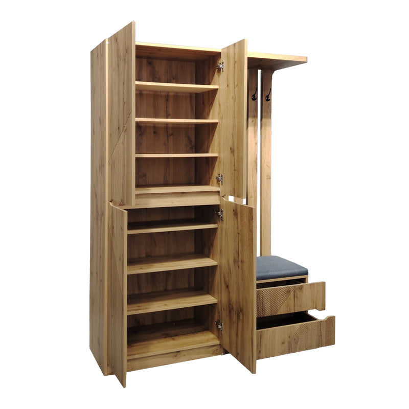 Входна мебел ZOMIE в нюанс дъб 131x41.5x180.4cм