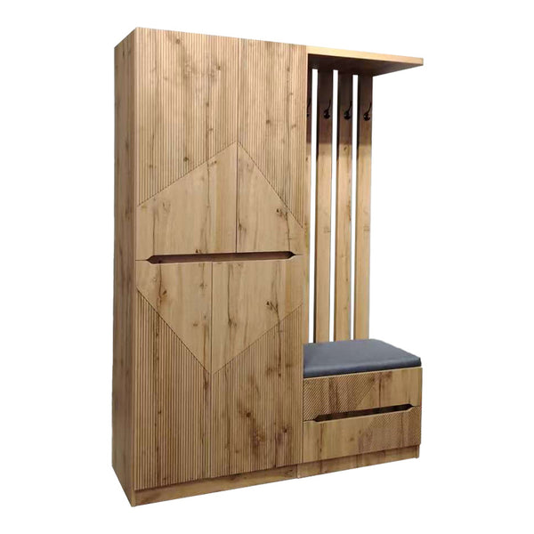 Входна мебел ZOMIE в нюанс дъб 131x41.5x180.4cм
