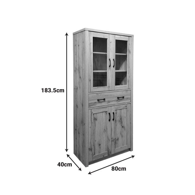 Витрина-гардероб NISSO цвят дъб 80x40x183.5см