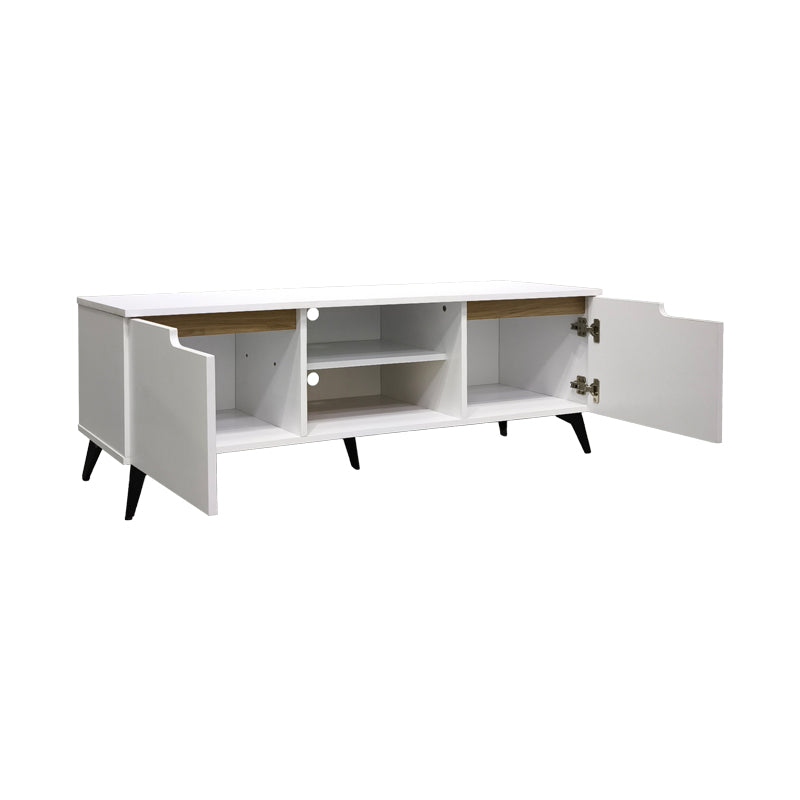 Тв шкаф KEMVIO сонома-бял 120x38x44см