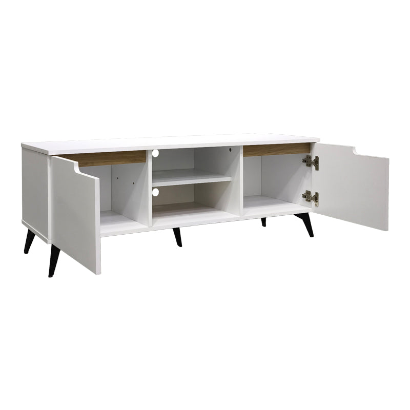 Тв шкаф KEMVIO сонома-бял 150x38x44см