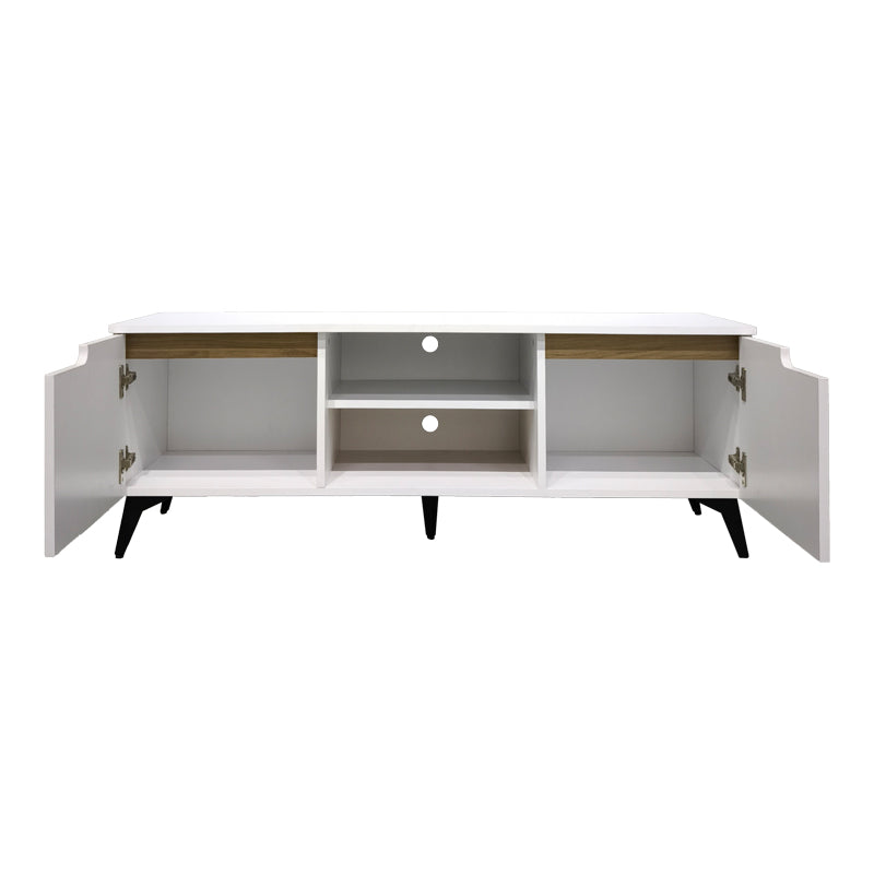 Тв шкаф KEMVIO сонома-бял 150x38x44см