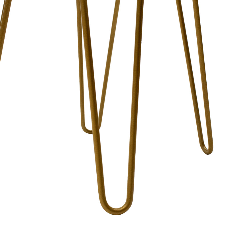 Нощно шкафче Isla в бяла боя-златист цвят 42x35x55см