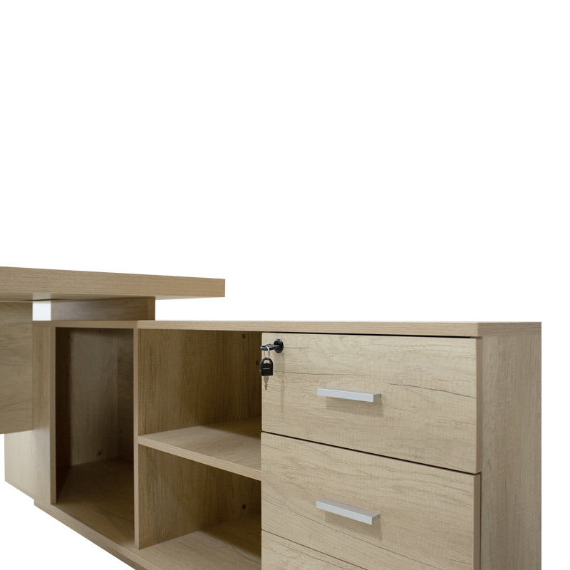 Реверсивно професионално работно бюро Minimal от  в естествен нюанс 200x170x75 см.