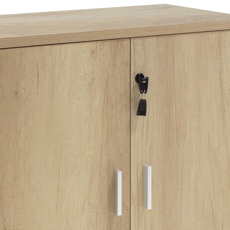 Офис шкаф  Lotus в дъб - цвят естествен-антрацит  80x40x80см