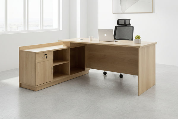Професионално работно бюро Amazon ляв ъгъл цвят сонома 180x160x76см