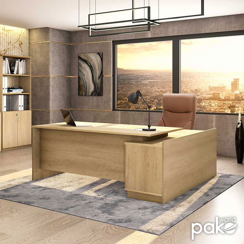 Професионално работно бюро Amazon ляв ъгъл цвят сонома 180x160x76см