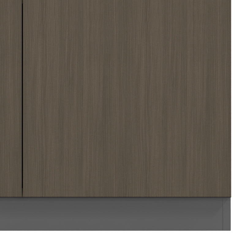 Нисък шкаф професионален Denith тъмно сиво-орех 80x40x80см