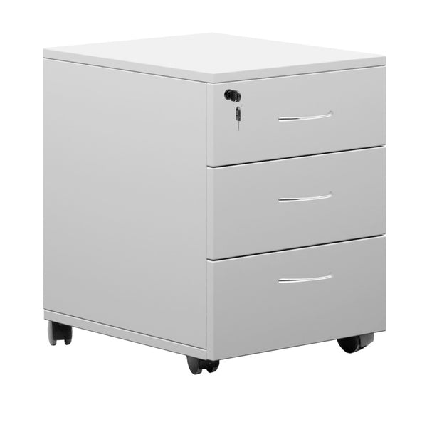 Мобилен офис шкаф Amazon бял меламин 39x47x52.5см