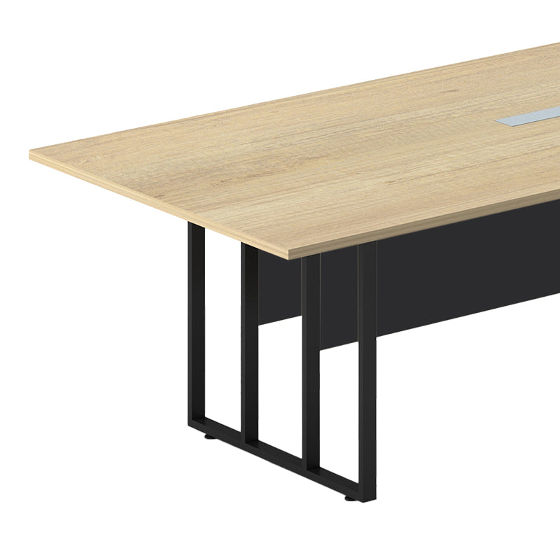 Конферентна маса LOTUS метал-дърво в цвят дъб-тъмносив 240x120x75см
