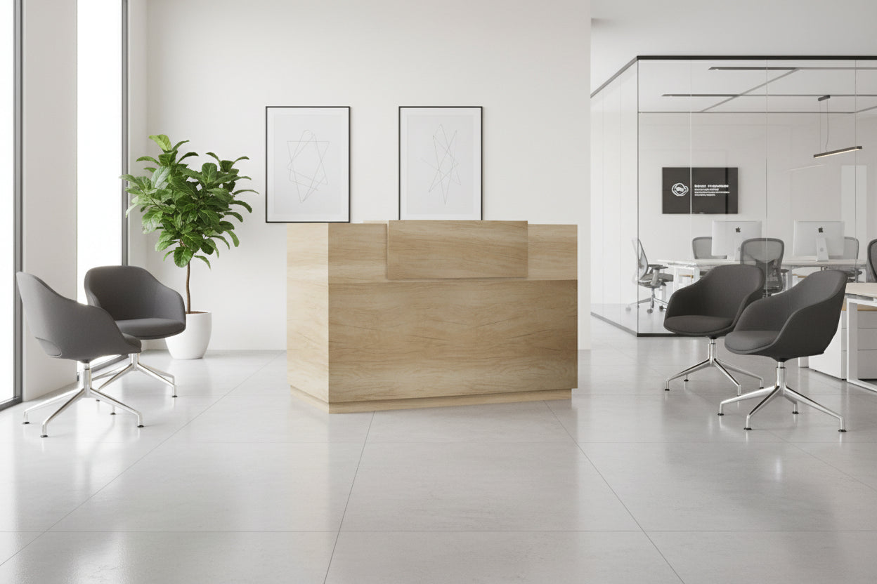 Рецепция Lotus в естествен цвят 180x70x110см