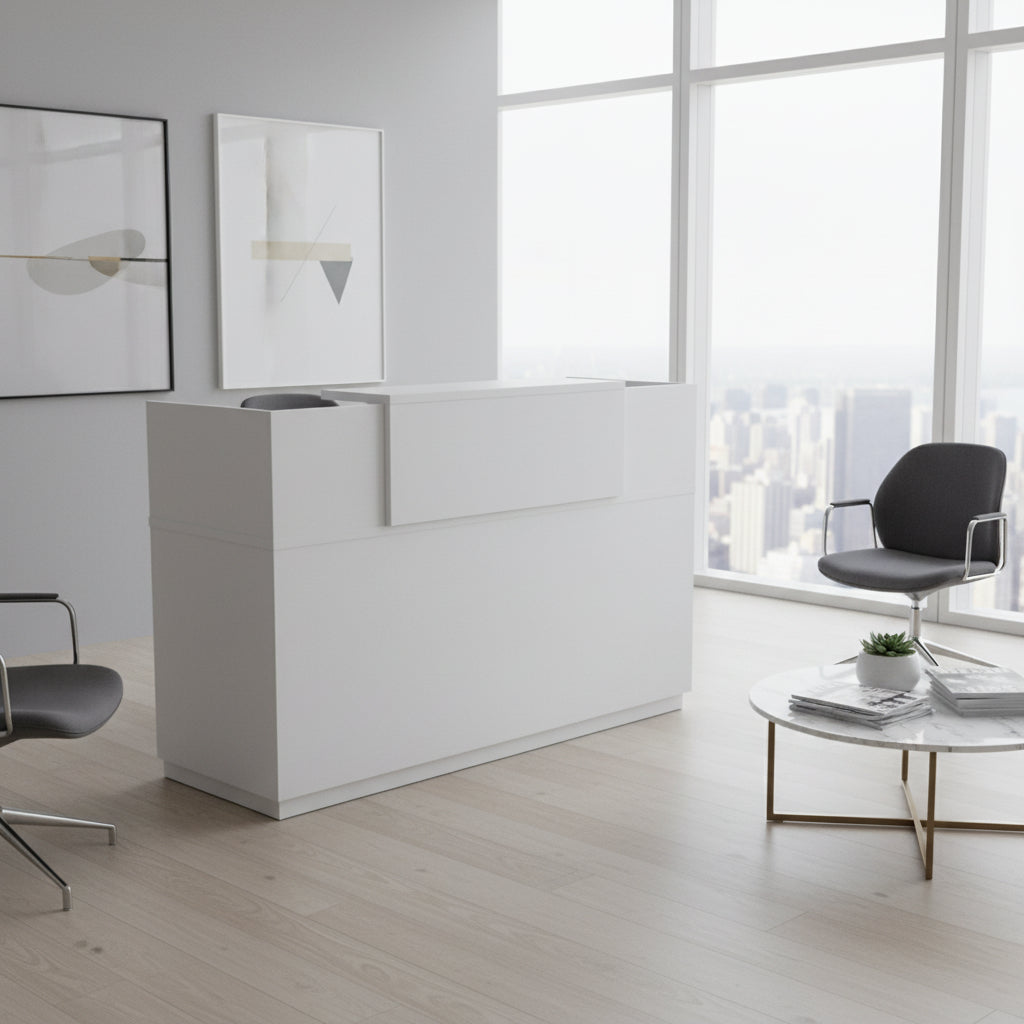 Рецепция Lotus в бял цвят 140x70x110см