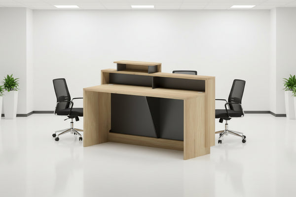 Рецепция LOTUS в естествено-антрацитен цвят 160x60x105см