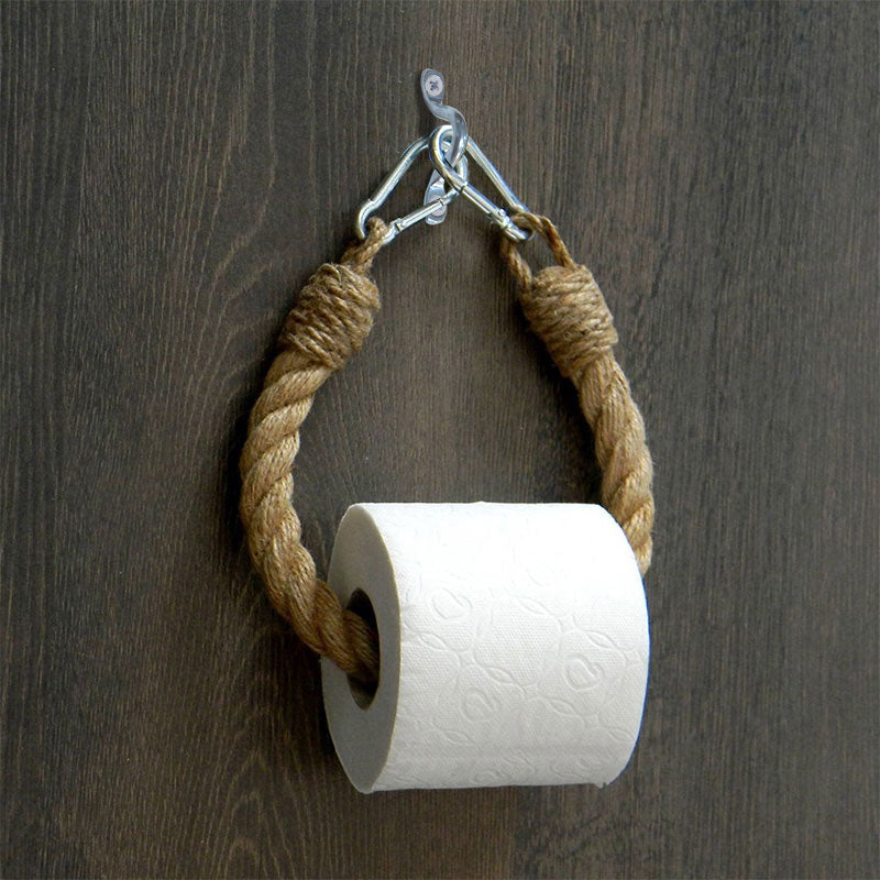Поставка за тоалетна хартия PWF-0226 метал и въже 12x3x38cm