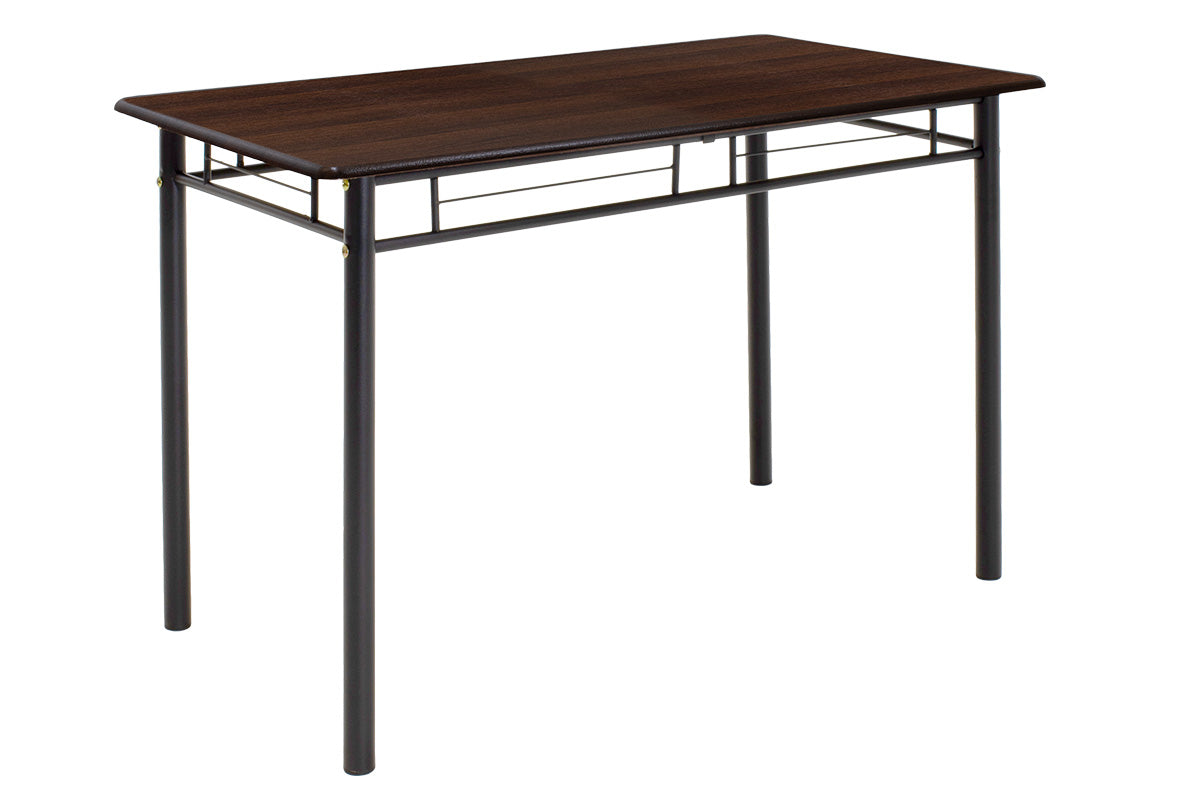 Трапезен комплект Roza 5бр цвят тъмен орех - крака черен мат 120x70x75см