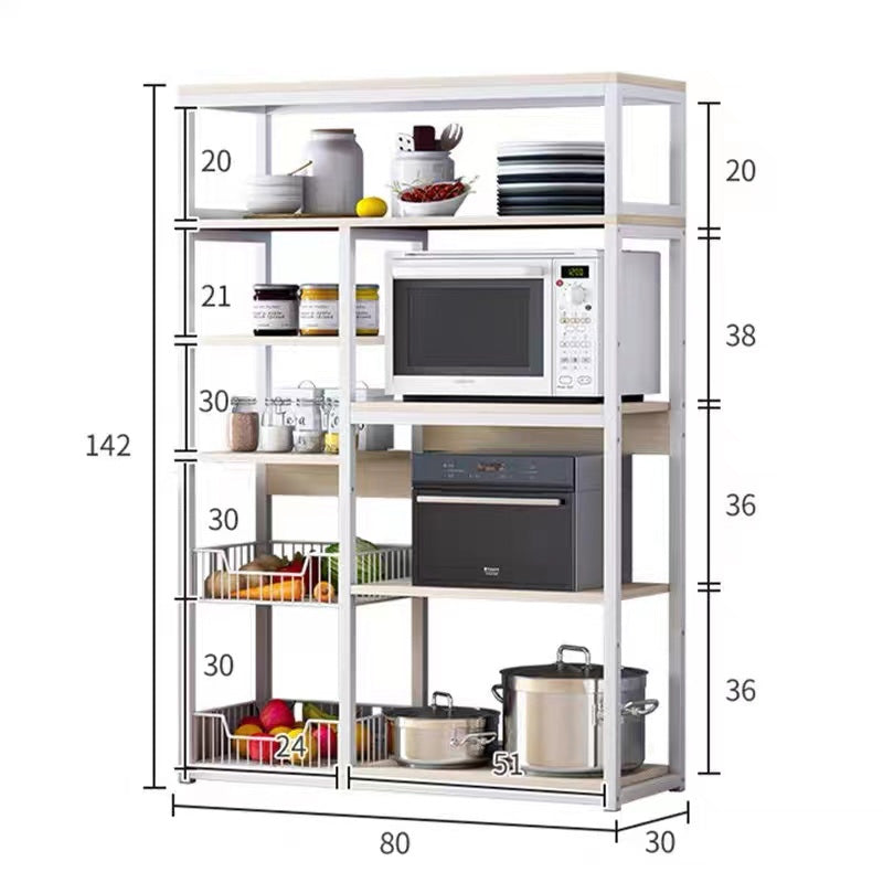 Подов багажник Leena метален тъмен орех-черен 80x30x142см