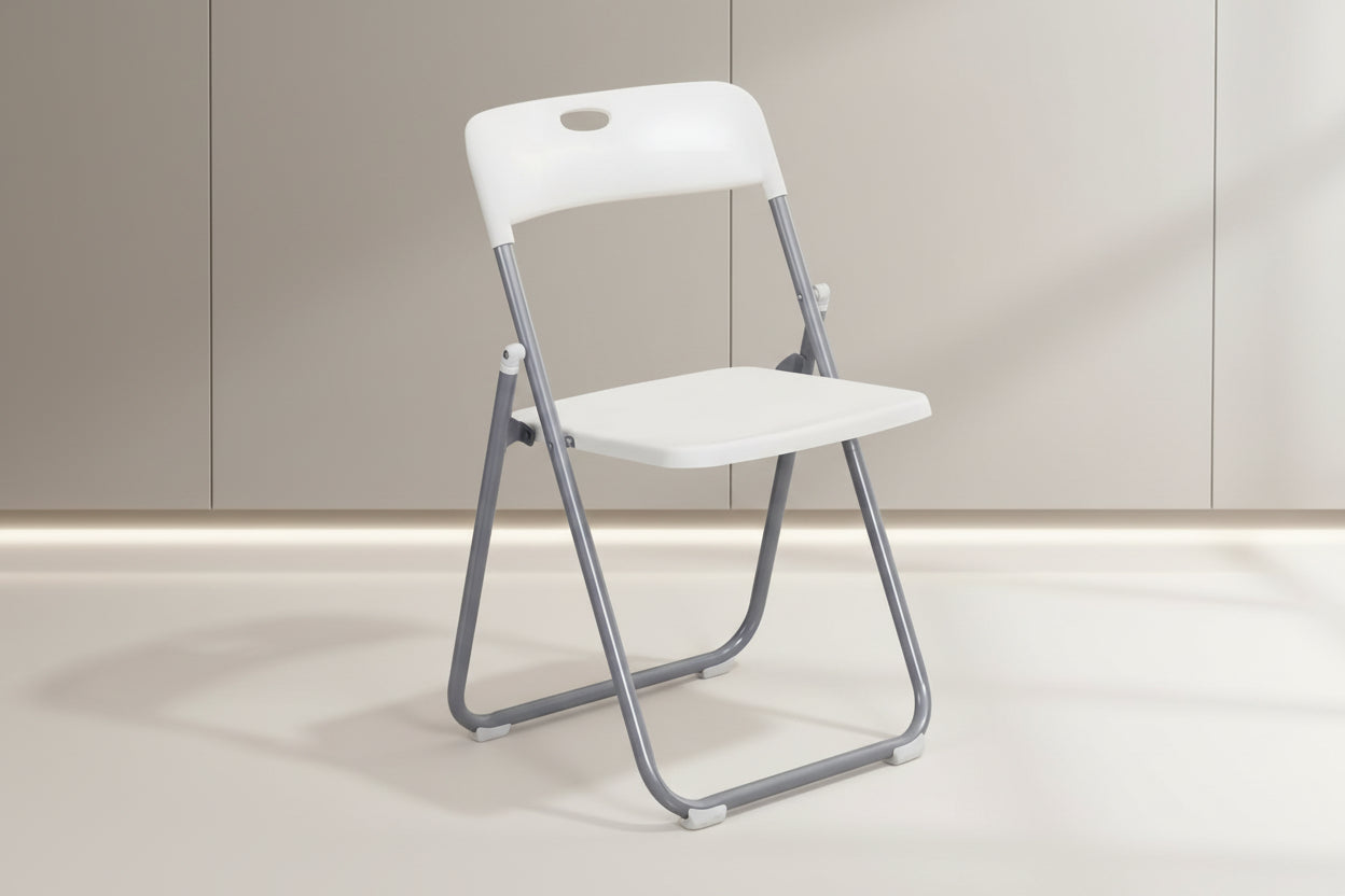 Сгъваем стол Daxton PP бяло-сребрист 49x46.5x73.5cm