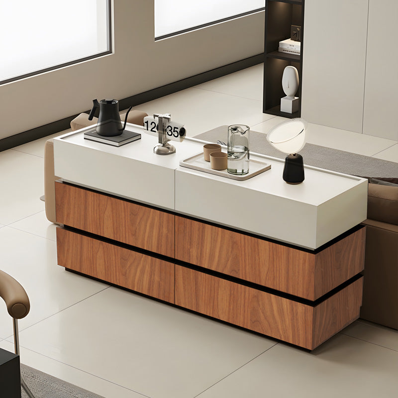 МДФ скрин Sonlen в орех-бежов нюанс 120x40x72см