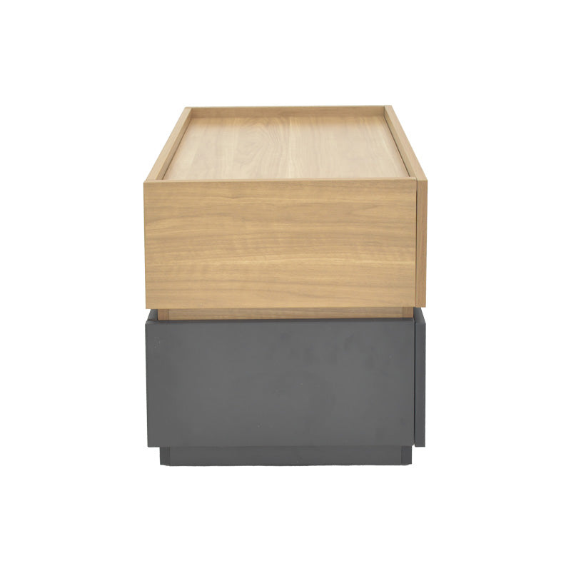 Нощно шкафче SONLEN от мдф в нюанс сонома-въглен 60x40x44,5 см