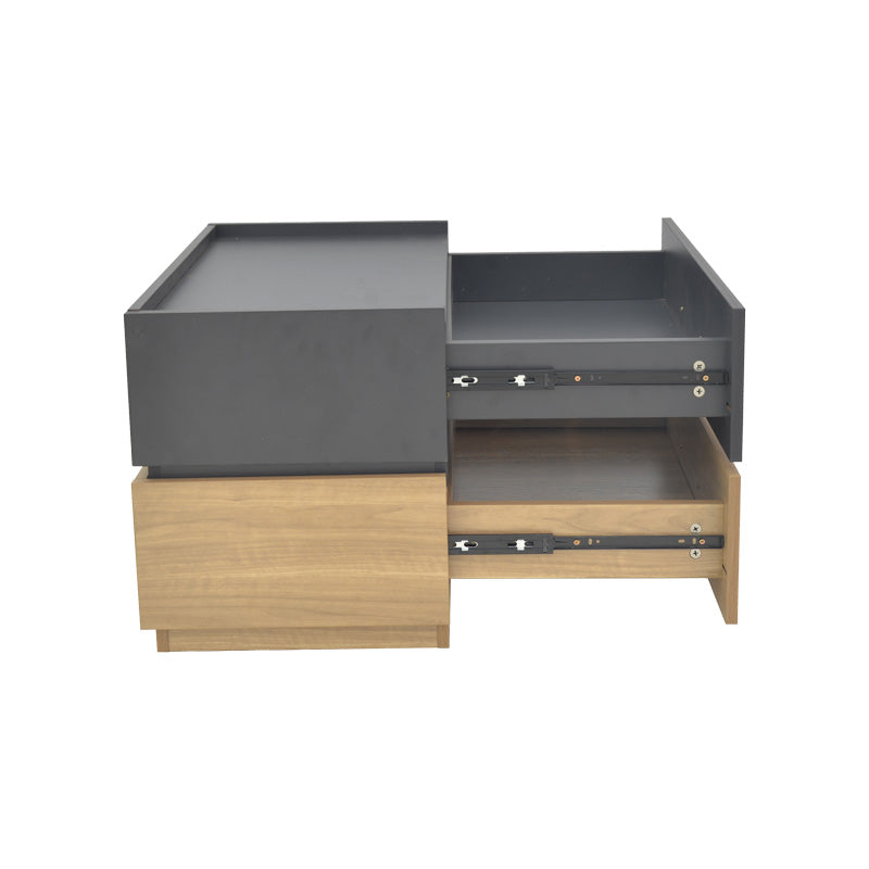 Нощно шкафче SONLEN от мдф в нюанс сонома-въглен 60x40x44,5 см