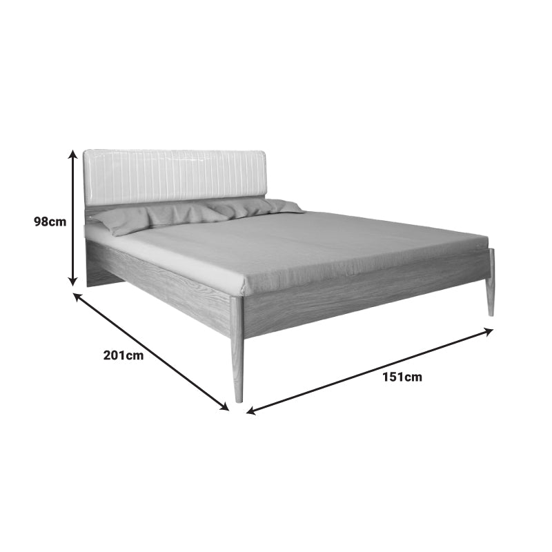 Двойно легло Akva мдф в естествен цвят 150х200см