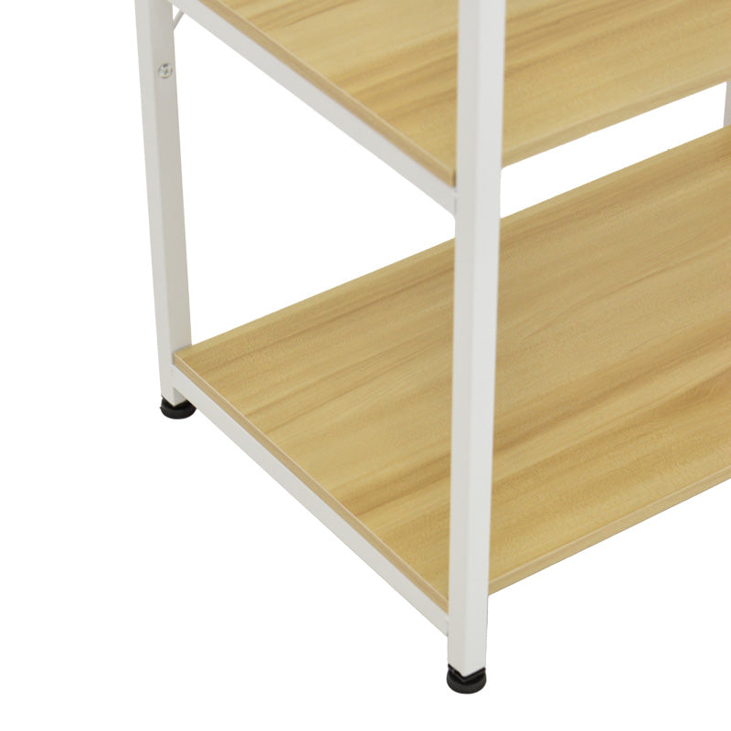 Подова етажерка Depo бял метал-mdf в естествен нюанс 60x40x120см