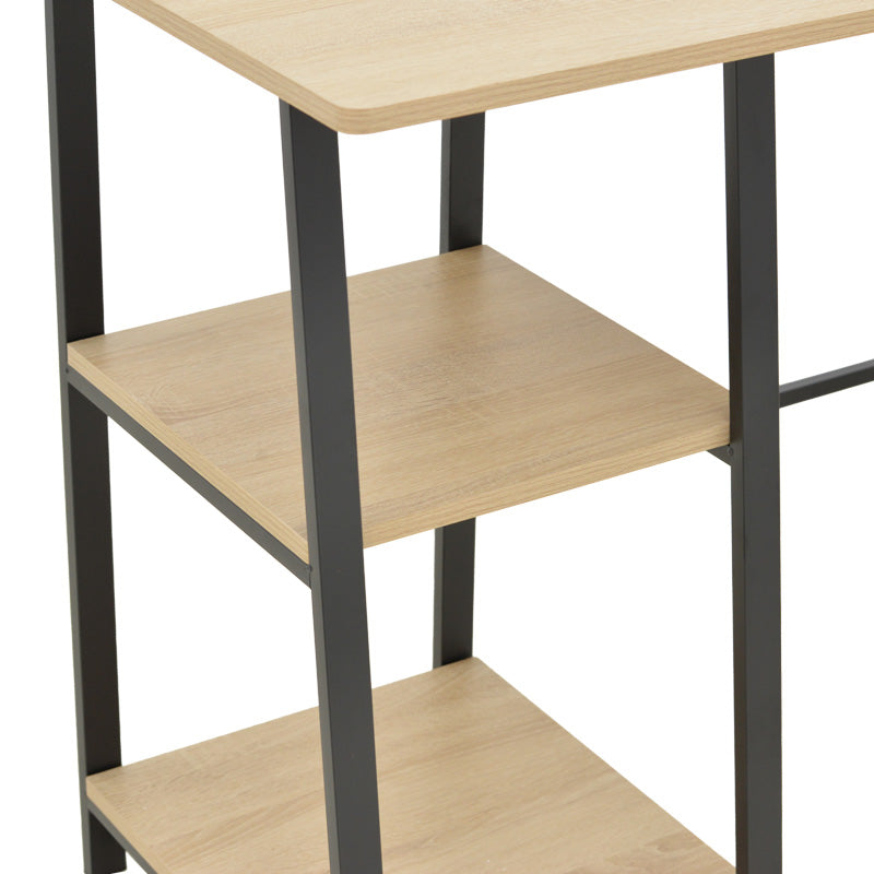 Учебно бюро Ferje с рафтове мдф в естествено-черен цвят 100x48x75см