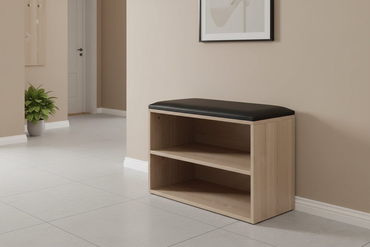 Шкаф за обувки KIANA 4 чифта в естествен цвят 60x32x44см