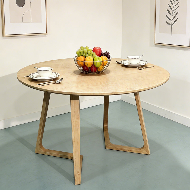 Трапезна маса SERDIA mdf в естествен цвят d120x75см