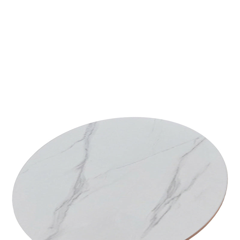 Трапезна маса Balou i синтерован камък-mdf в бял мрамор d70x74см