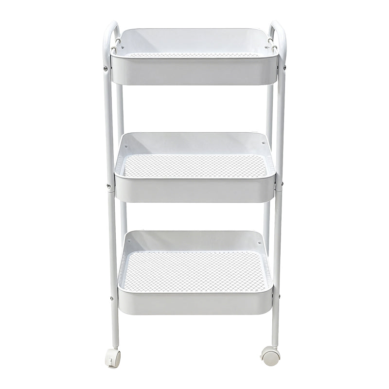3-етажна количка Nedea бяла метална 41x30x77см