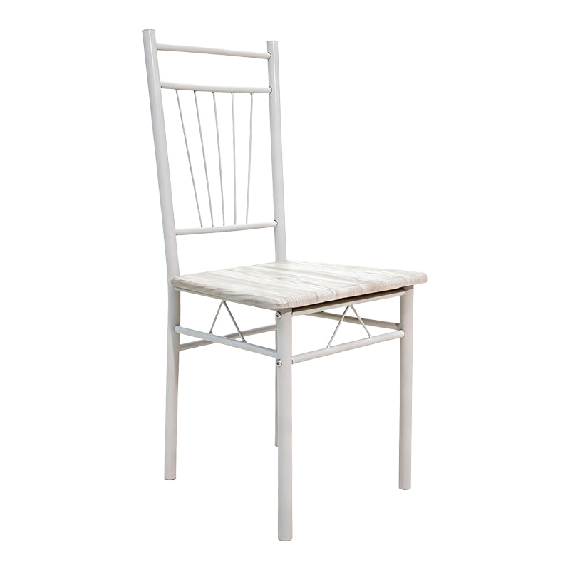 Комплект за хранене ROZA  5 части mdf сонома и метални бели крака 110x60x75см