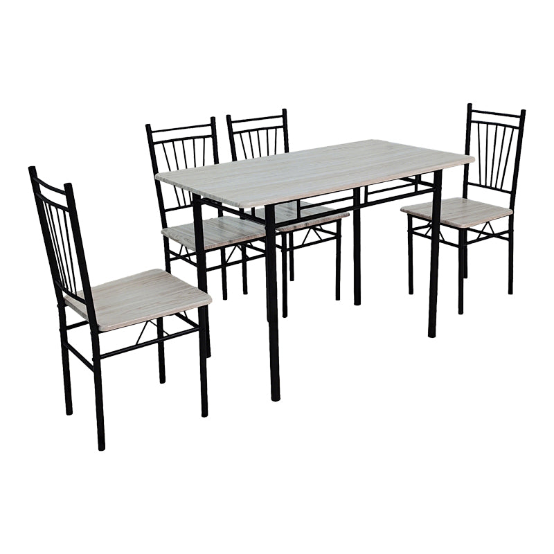 Комплект за хранене ROZA 5 части mdf сонома и метални черни крака 110x60x75см