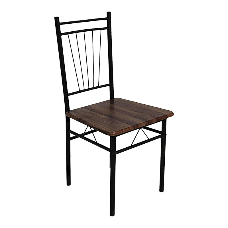 Комплект за хранене Roza 5 части орех, мдф и метал, черни крака 110x60x75см