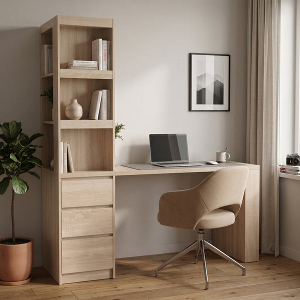 Бюро с етажерка за книги  CLINER  сонома 140x50x180см