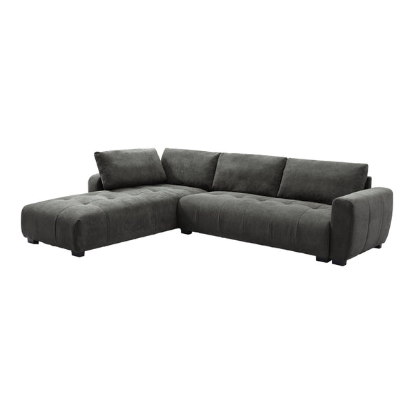 Обръщащ се диван Gianco плат в сив нюанс 298x208x85см