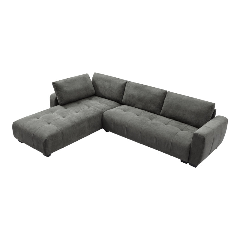 Обръщащ се диван Gianco плат в сив нюанс 298x208x85см