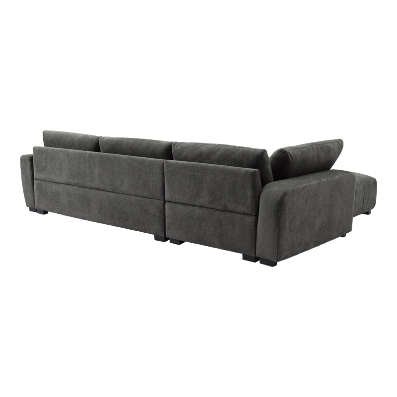 Обръщащ се диван Gianco плат в сив нюанс 298x208x85см