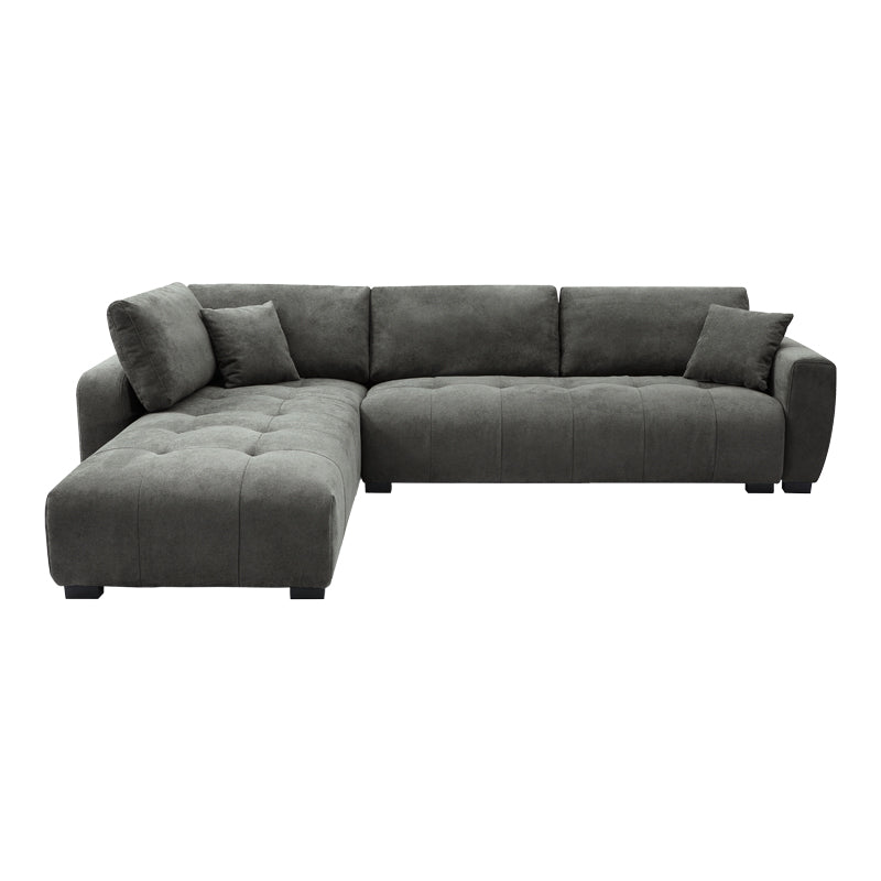 Обръщащ се диван Gianco плат в сив нюанс 298x208x85см