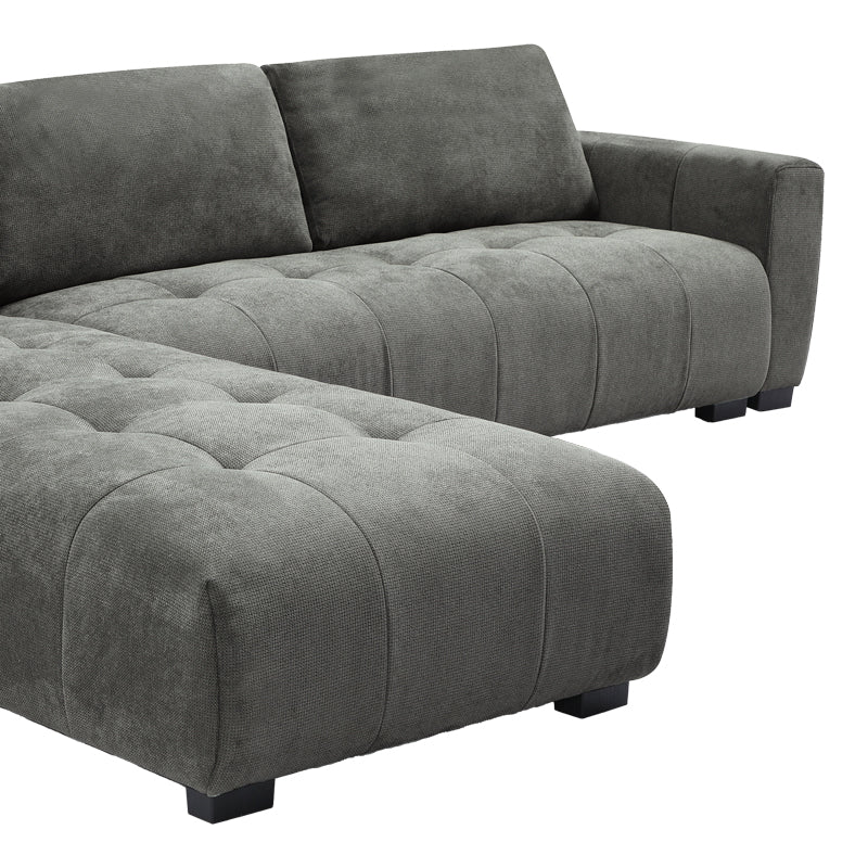 Обръщащ се диван Gianco плат в сив нюанс 298x208x85см