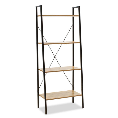 Библиотека RAMON  цвят модерен дъб с черна метална рамка 60x23x145,5см