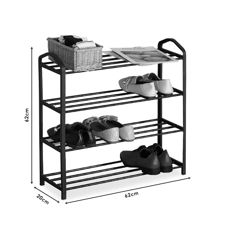 Поставка за обувки RAMON 12 чифта черни 62x20x62см