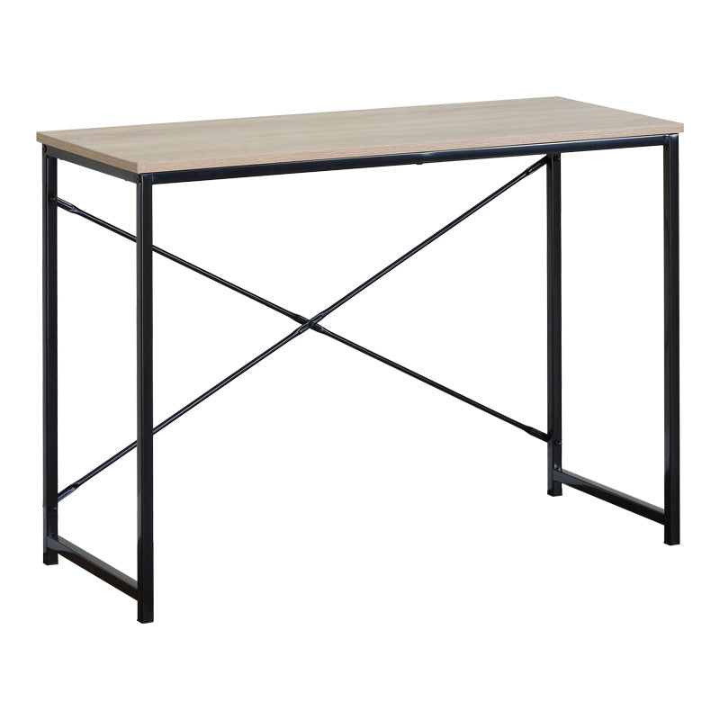 Работно бюро Bailon в цвят дъб с черен метал 100x40x70см