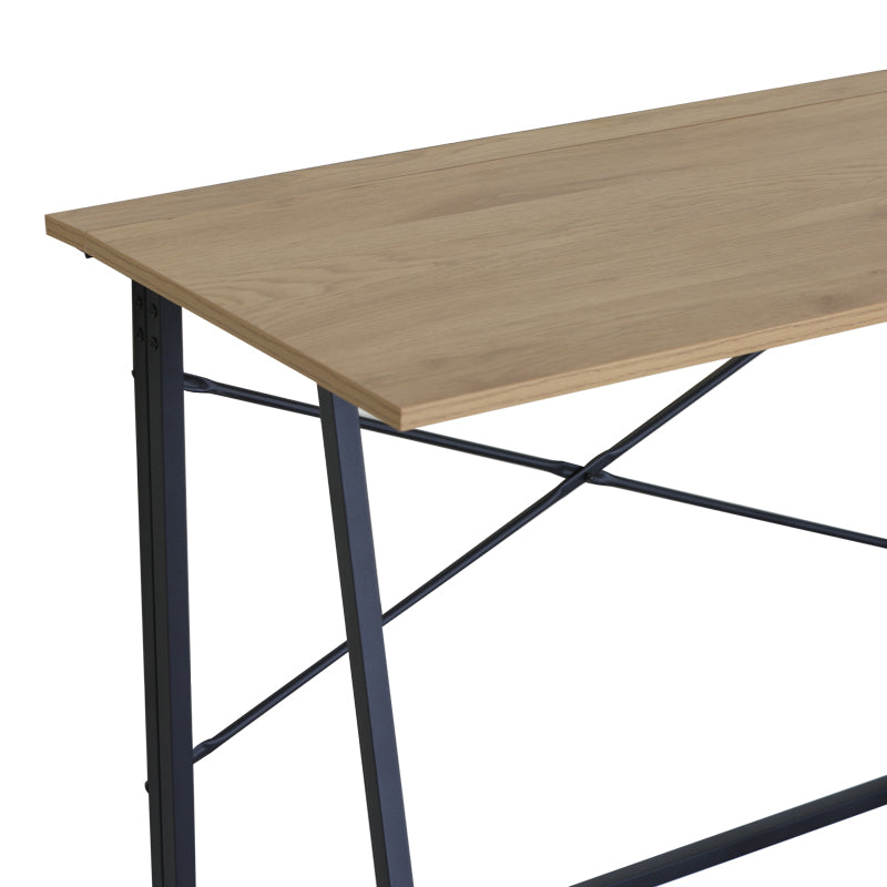 Сгъваемо работно бюро SILKO  дъб - черен метал 100x46x75.5 см