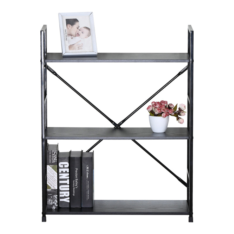 Етажерка за книги manlo черен метал 58.6x23.5x80см