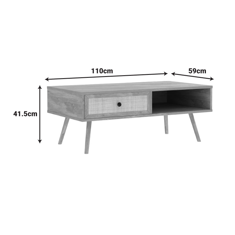 Холна маса OSLO цвят сонома110x59x41,5см