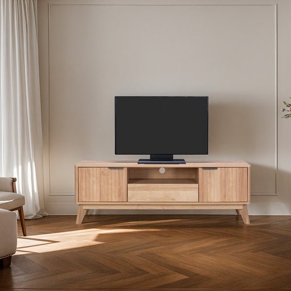 ТВ шкаф HAMEA мдф в естествен нюанс 145x39,5x49см